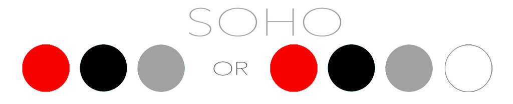 SOHO Modern Mid Century Recetas de colores modernos de rojo, negro, gris y blanco para móviles artísticos colgantes atómicos, separadores de habitaciones y estabilizadores de arte cinético de AtomicMobiles.com