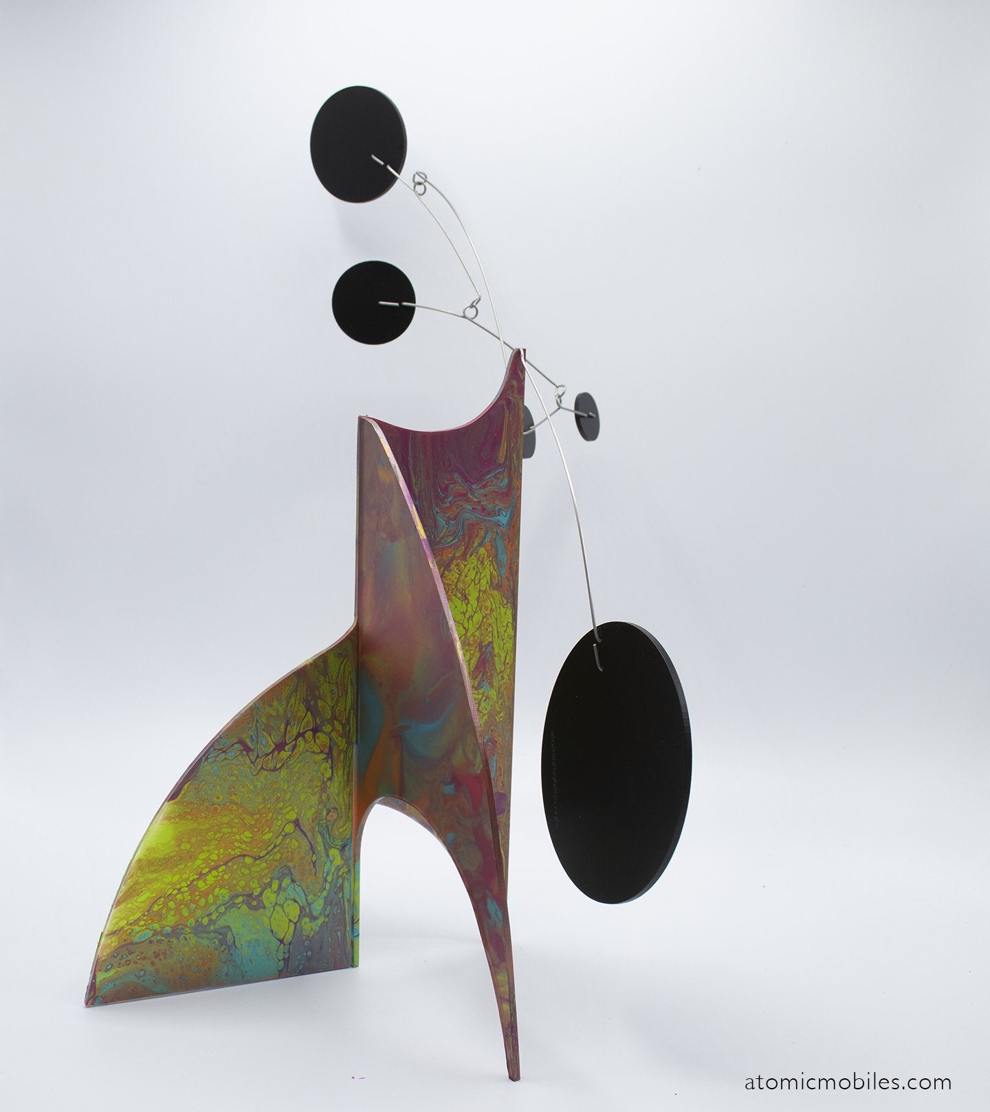 Eloquent Hand Painted Stabile Sculpture #1 - Atomic Mobiles Fine Art