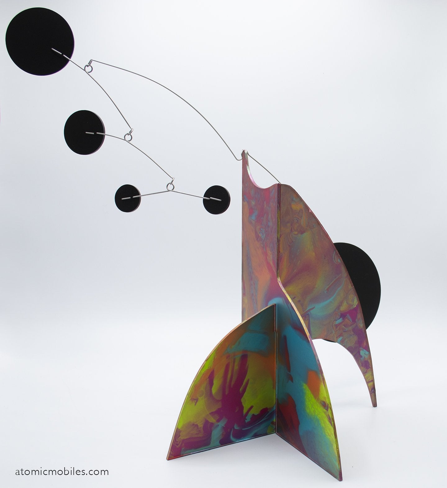Eloquent Hand Painted Stabile Sculpture #1 - Atomic Mobiles Fine Art