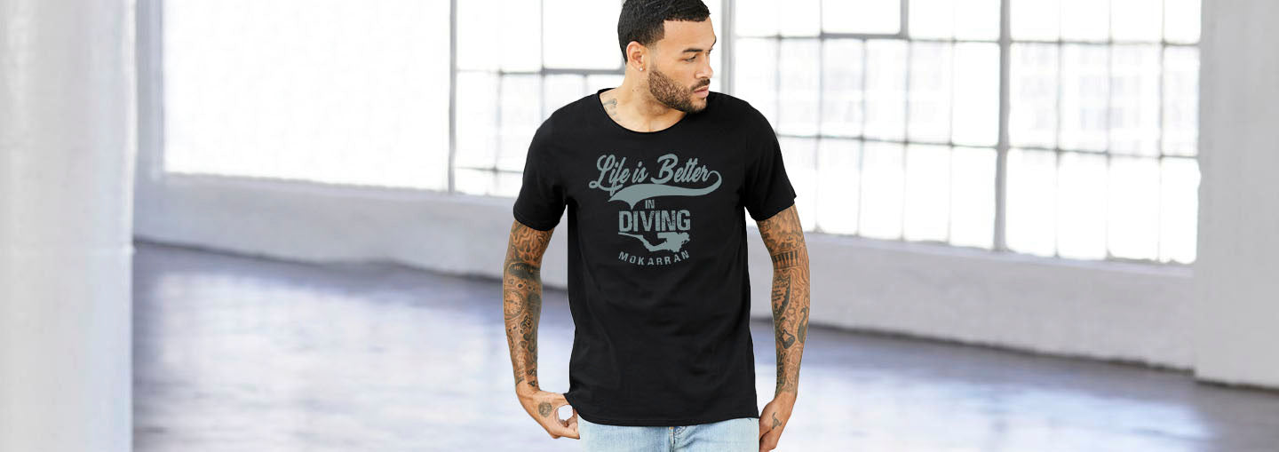 Tee shirt diving for man life is better in diving