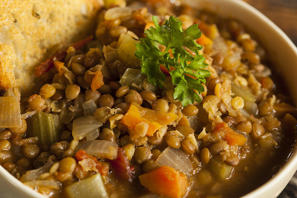 slow cooker potato lentils