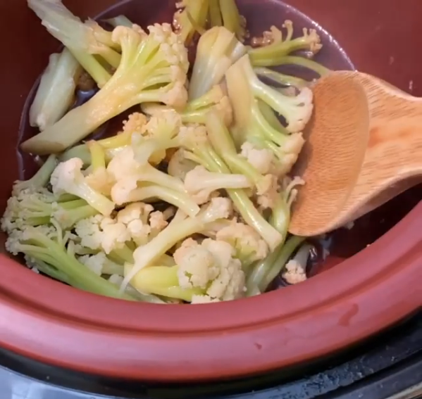 Cooked Cauliflower In Bone Broth