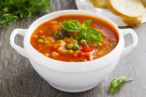 DELICIOUS SNOW DAY MINESTRONE SOUP IN VITACLAY'S BEST CROCK POT COOKER