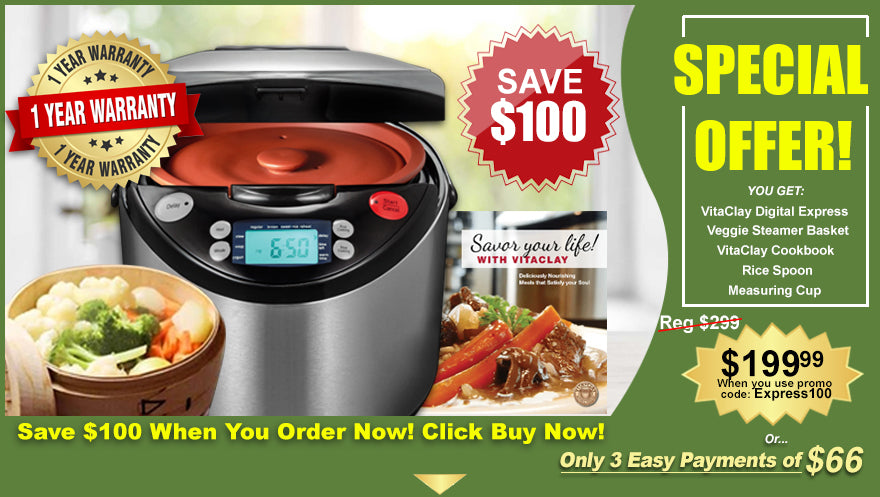 VitaClay Multi-cooker - Clay Pot Make Rice, Yogurt, Slowcook Organically!