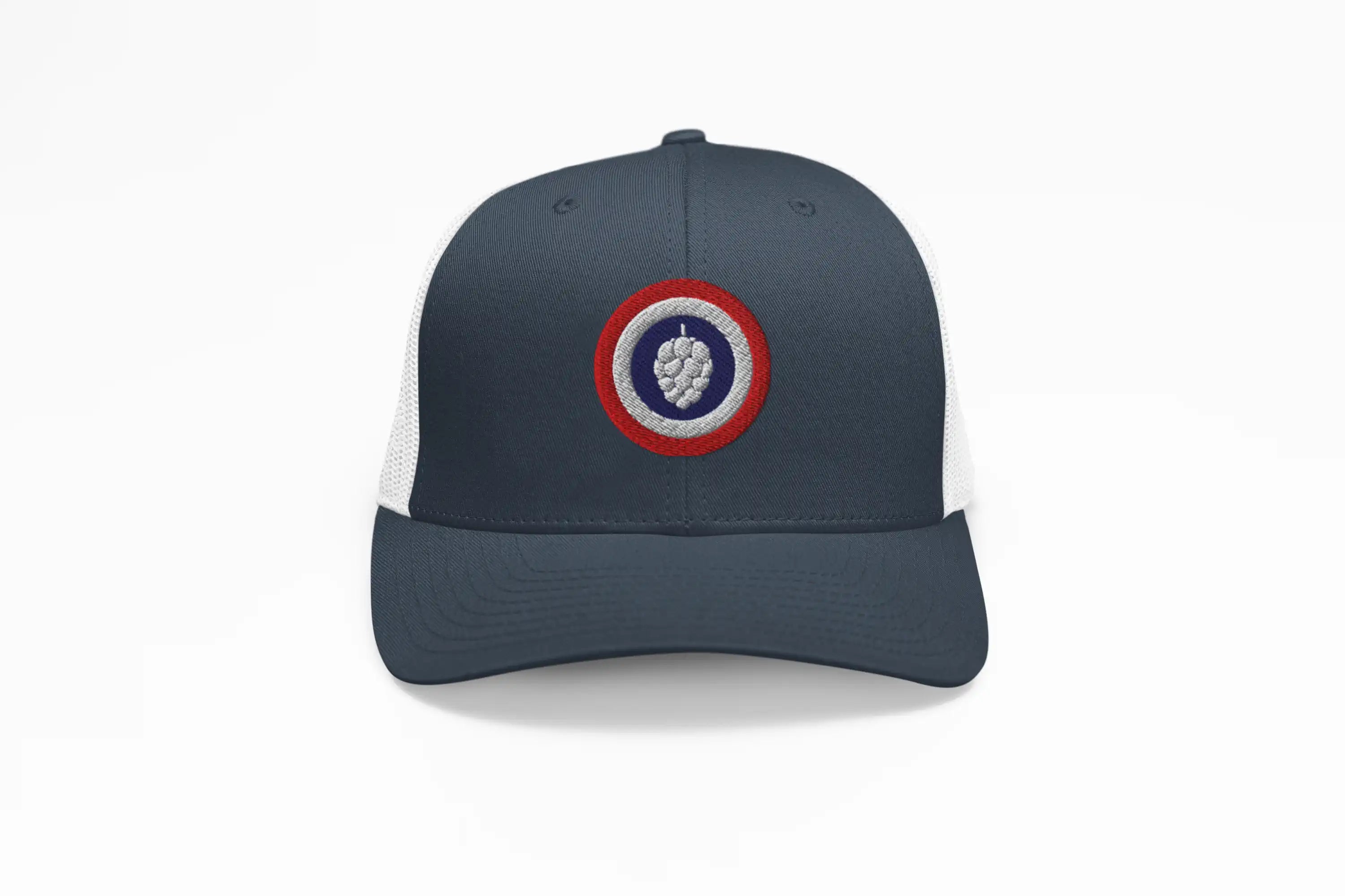 Red White and Blue Hop Cone Trucker Hat