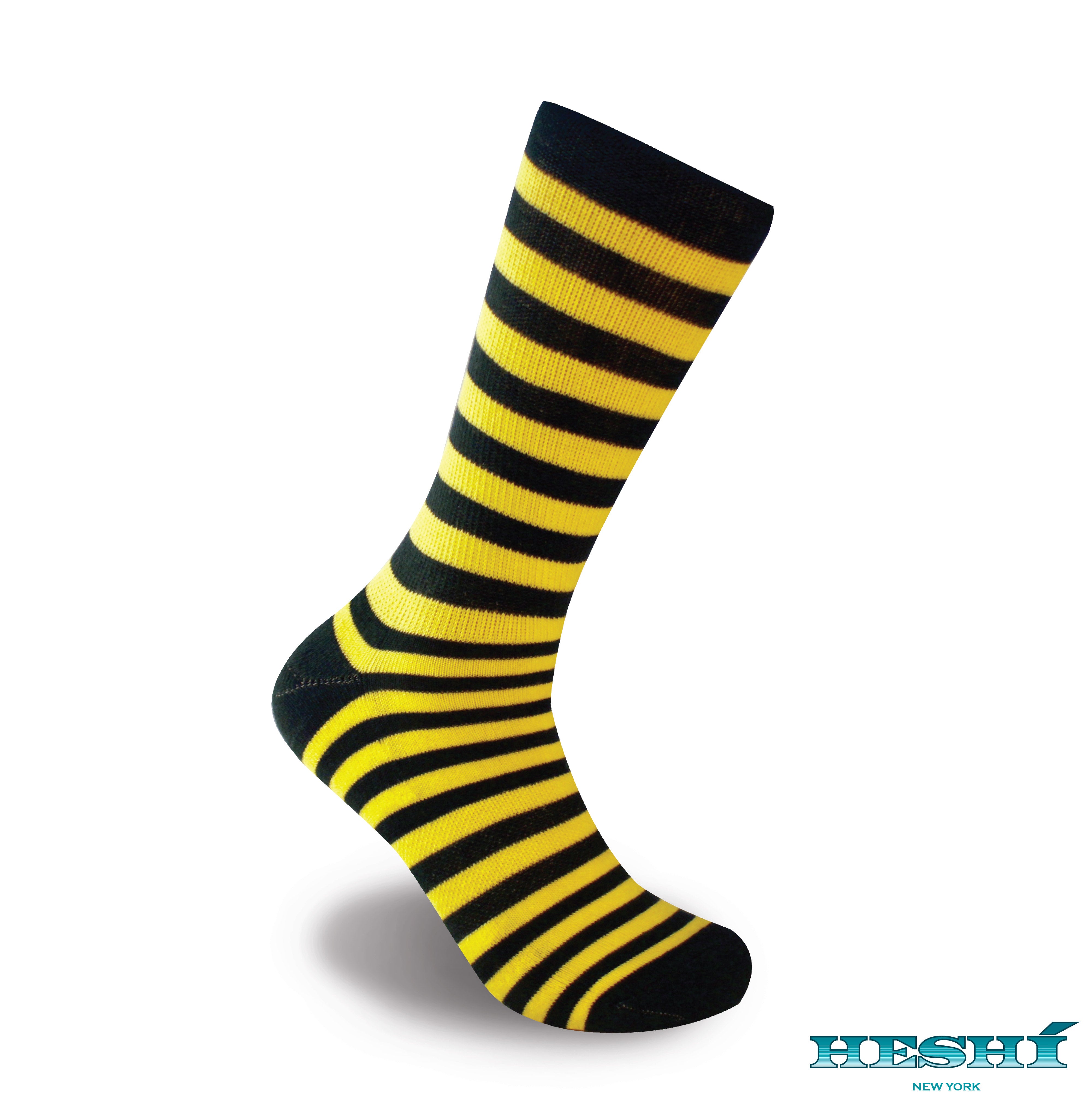 Heshí Medium Stripe Sock - Yellow/Green