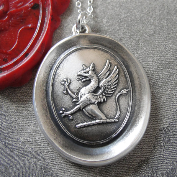 Mythical Griffins and Antique Wax Seals and Gryphon Necklaces – RQP Studio