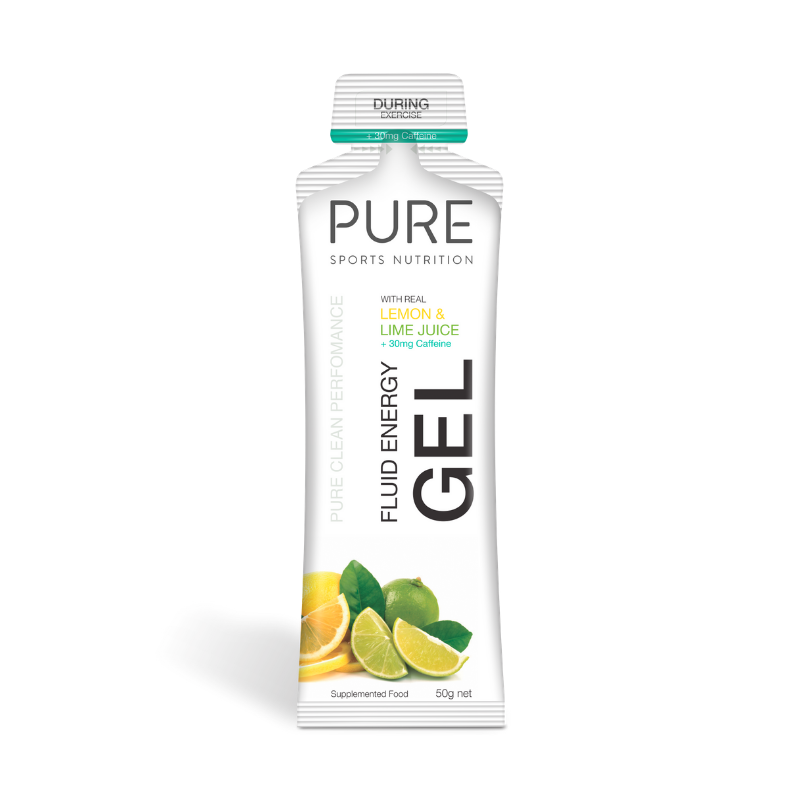 Box - 18 Fluid Energy Gels 50g- Lemon Lime Caffeine