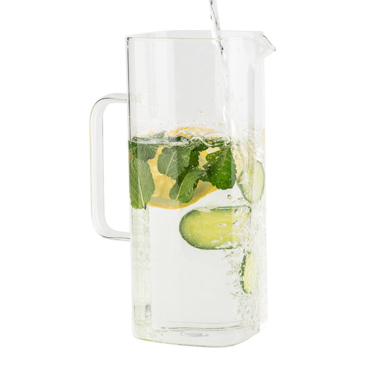 choose happy square glass cup with handle – Vada Winter