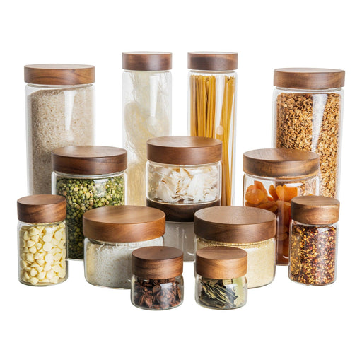 Large Capacity Food Storage High Borosilicate Glass Jar With Acacia Lids -  Buy Large Capacity Food Storage High Borosilicate Glass Jar With Acacia  Lids Product on