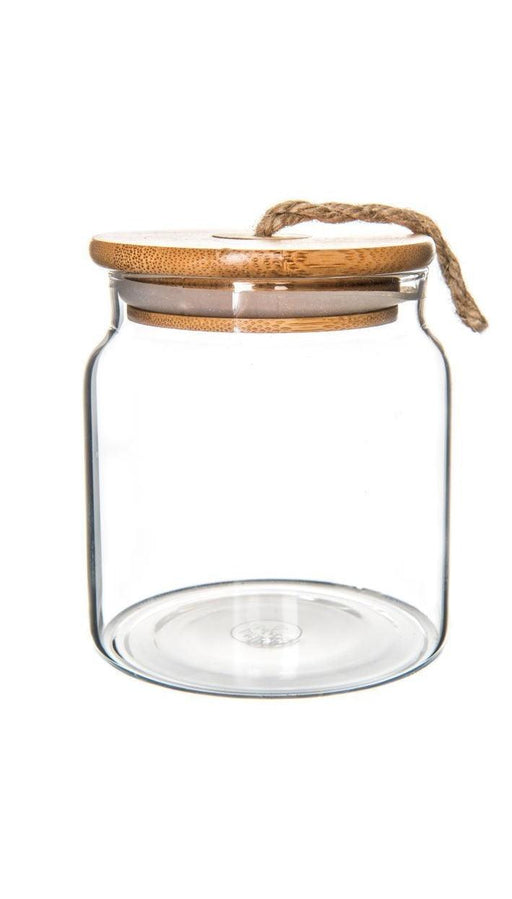 Eco Friendly Personalised Bamboo Storage Glass Jar -  in 2023