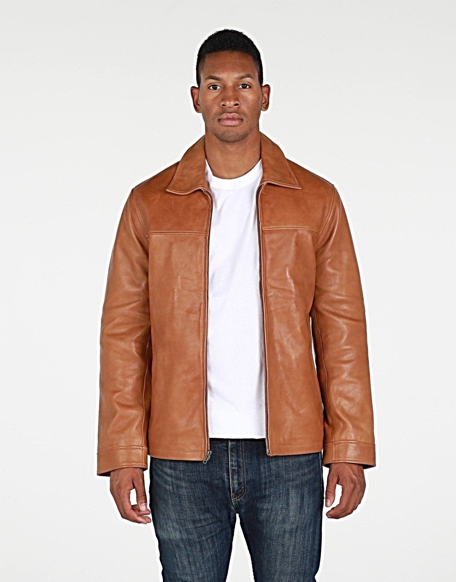 Abbyse Mens Leather Jacket Lambskin