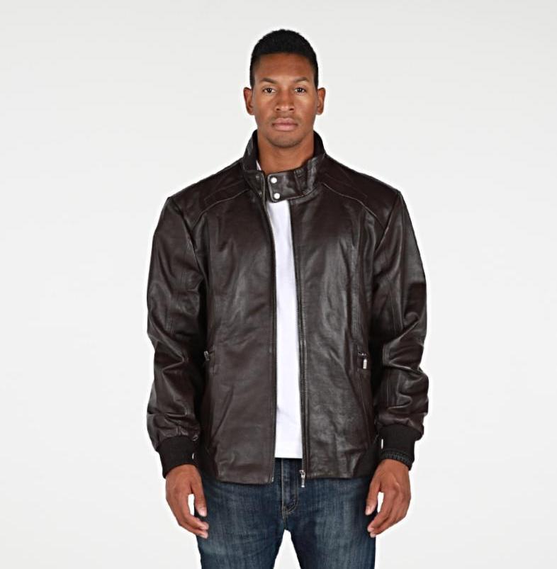 Leather Jacket - Mens Calypso Bomber Leather Jacket