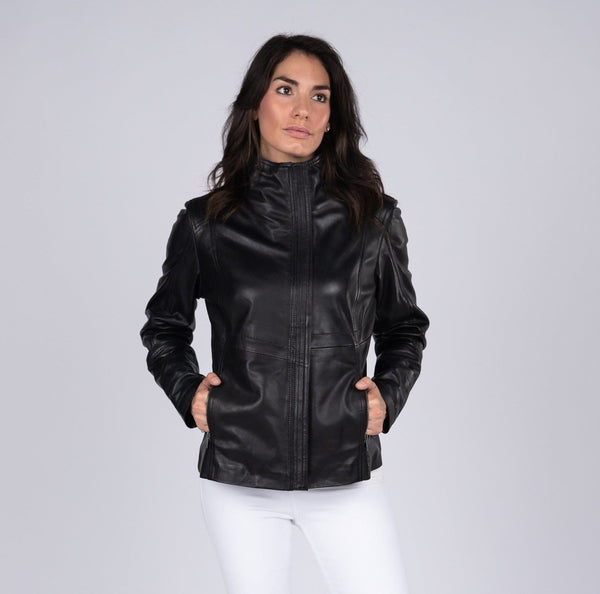 Arra Womens Leather Jacket - Discounted! Womens Leather Jacket FADCLOSET