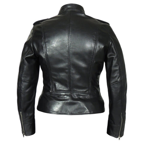 Faya Womens Leather Jacket Midnight – FAD