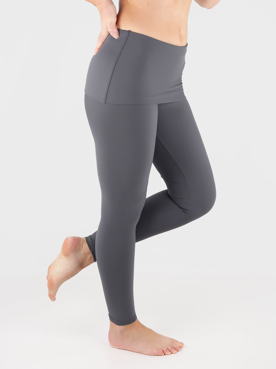Custom Bride Black Fold Over Yoga Pants With Monogram Initial