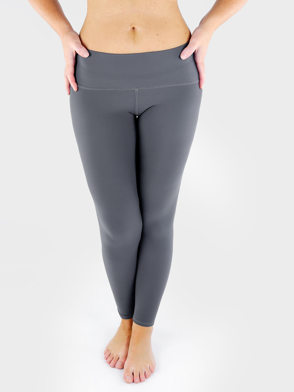 Grey Crop Super Low Waist Yoga Pants for Your Workout