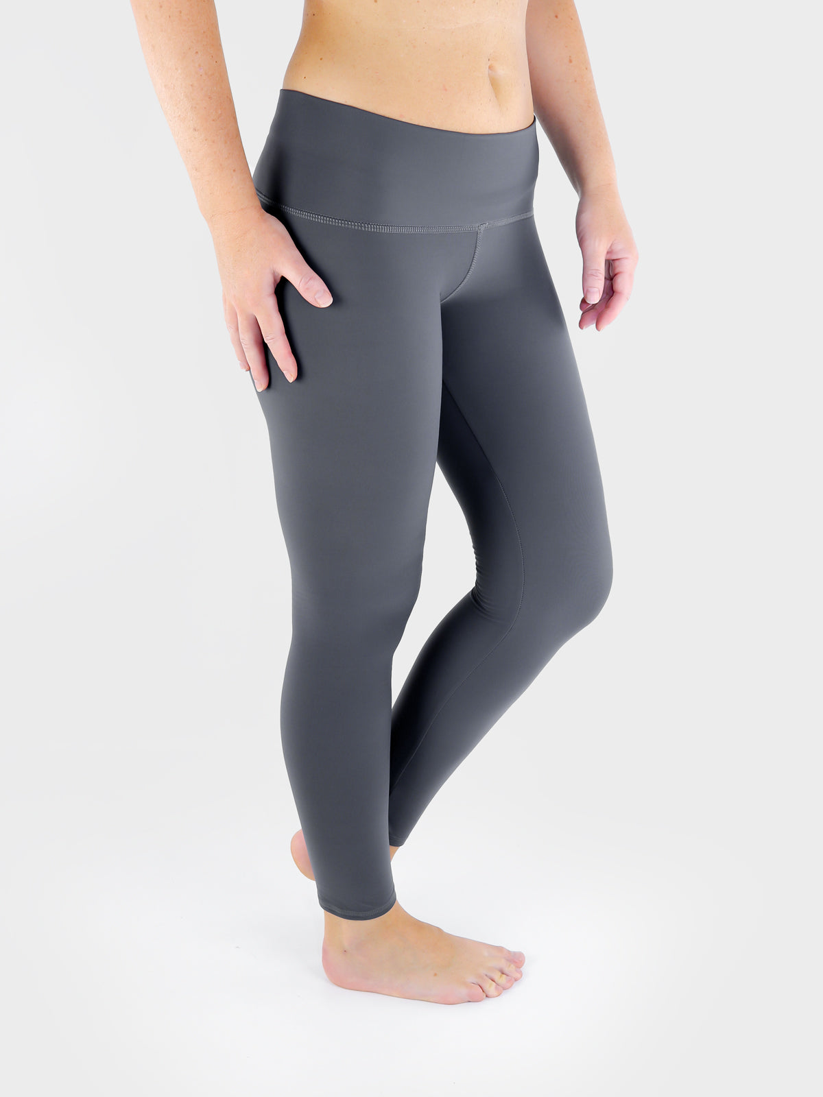 Grey Crop Super Low Waist Yoga Pants for Your Workout