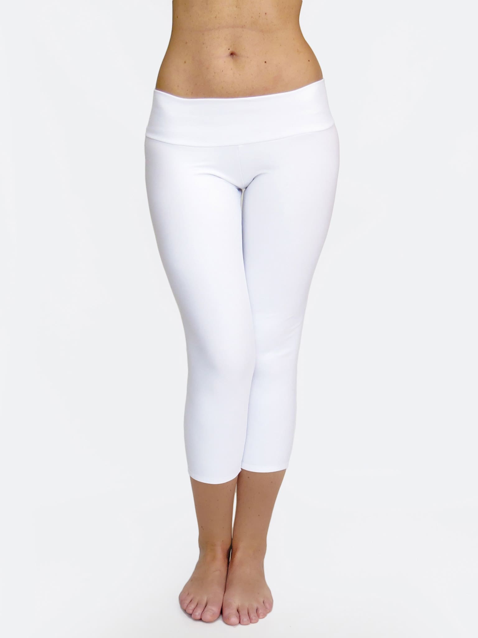 White Women's Low Waist Yoga Pants Comfortable for Workout