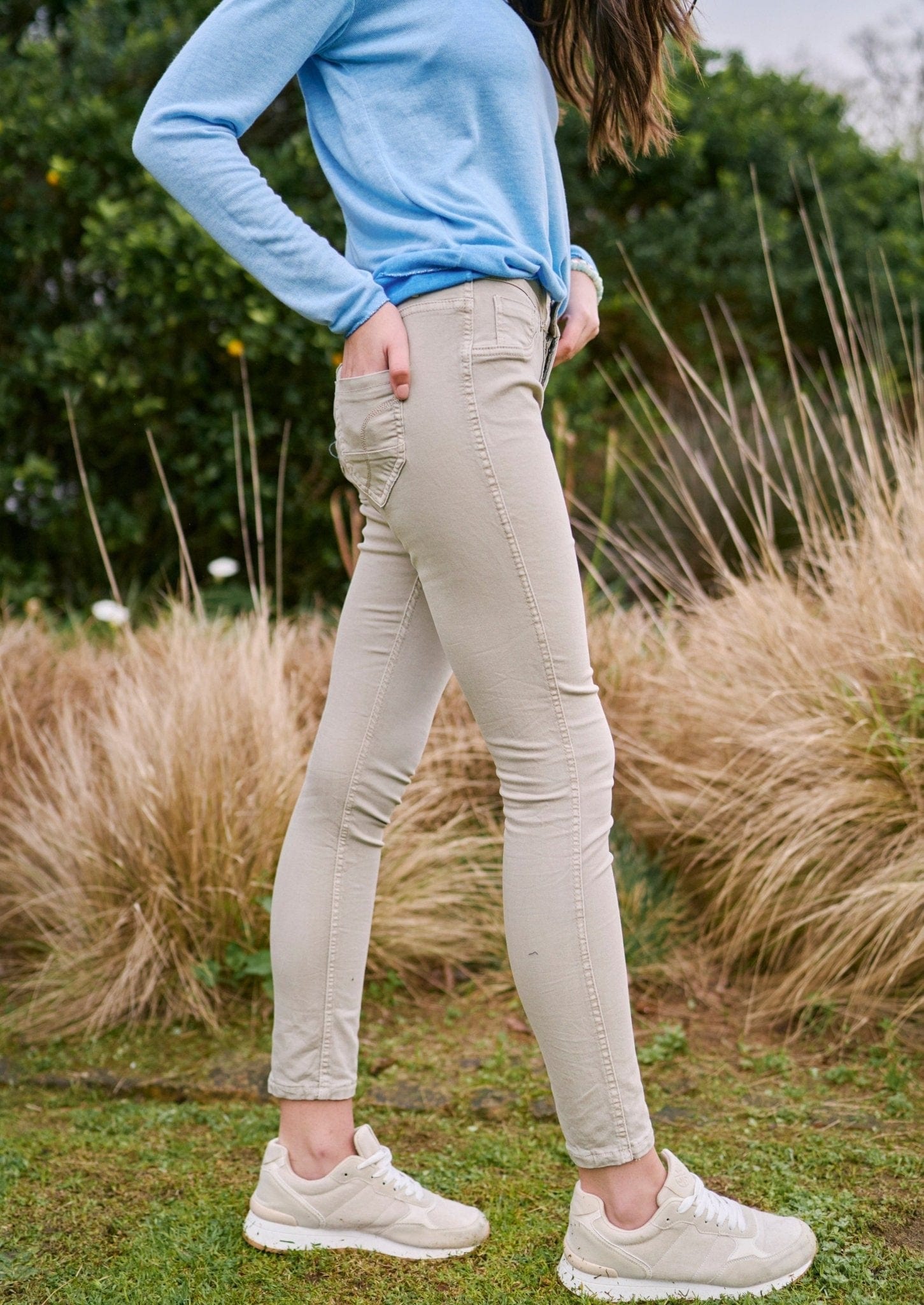 Printed Jeans - Beige/patterned - Ladies