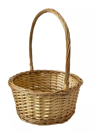 Large Honey Colored Willow Basket