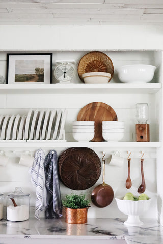 Farmhouse Kitchen Open Shelves