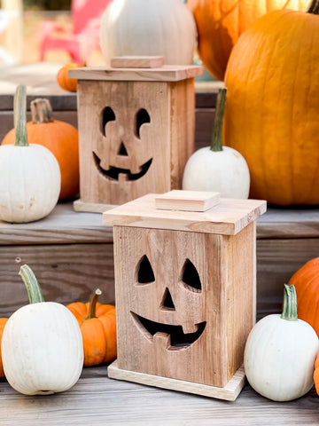 Wood Jack-O-Lantern