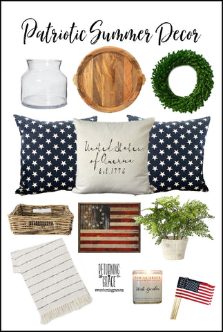 Patriotic Summer Decor Collage Pinterest 