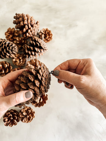 DIY Pinecone garland