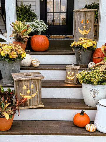 DIY Wooden Jack-O-Lantern