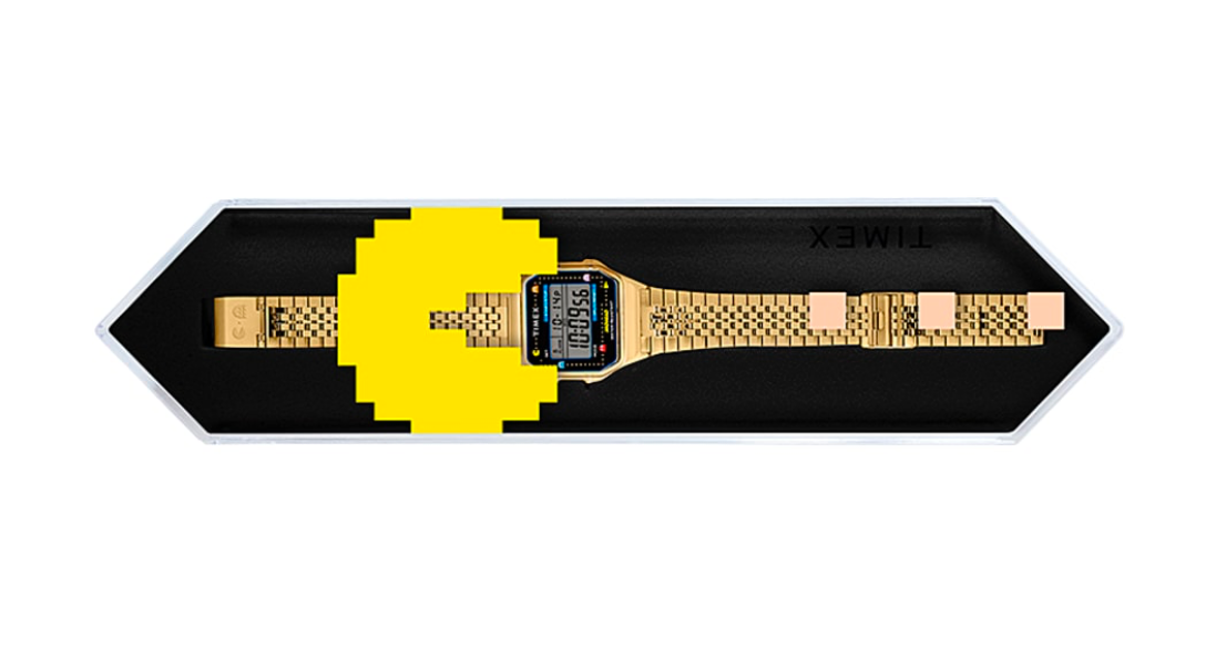 Timex T80 x PAC-MAN™ 34mm Stainless Steel Bracelet Watch