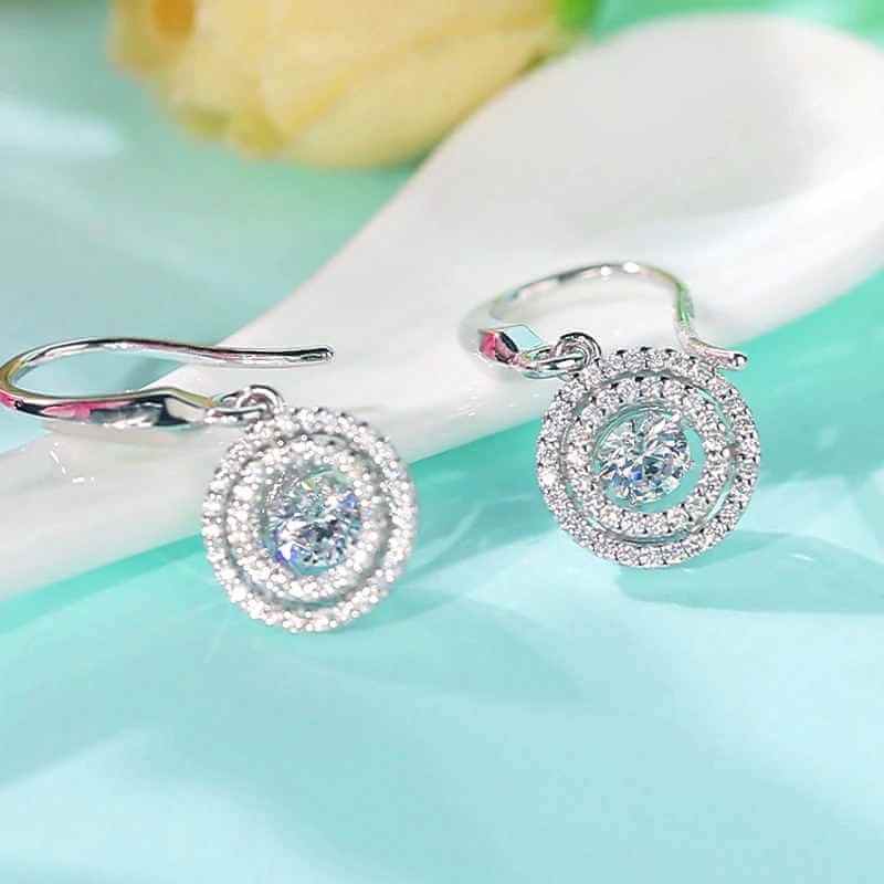 Dancing Stone Solid 925 Sterling Silver Sparkle Jewelry