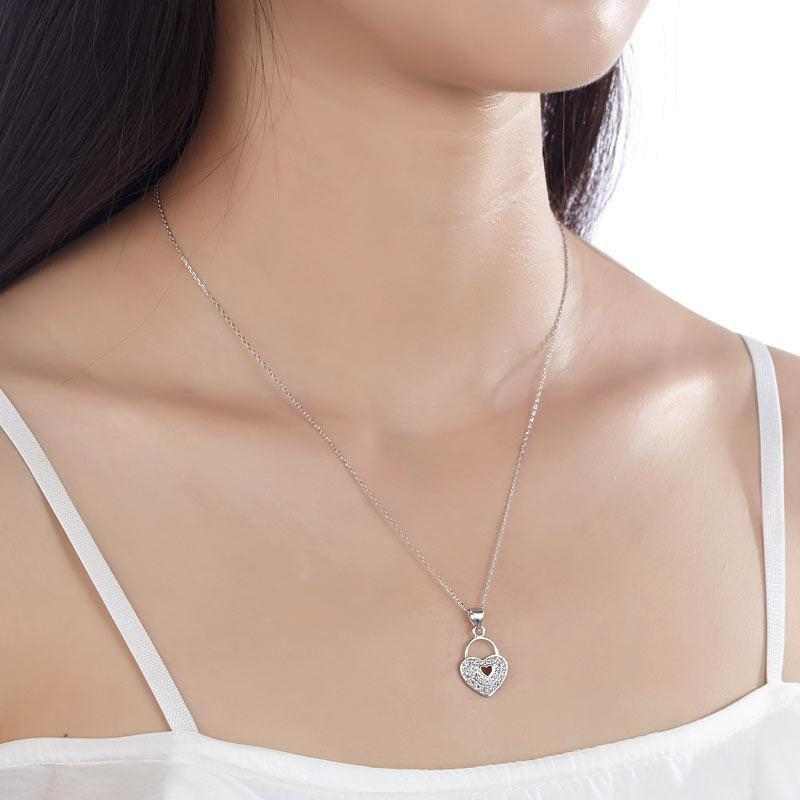925 Sterling Silver Lock Necklace