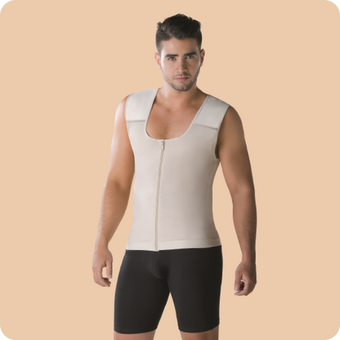  Mens Slimming Body Shaper Vest with Zipper