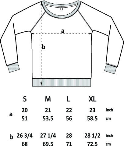 Womens sweatshirt size guide