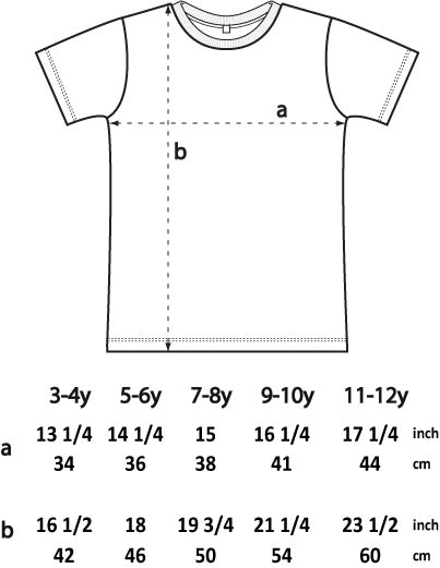Junior t-shirt size guide