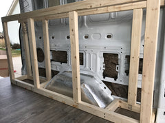 Ford Transit Van conversion - raised bed frame build 2 - #vanlife