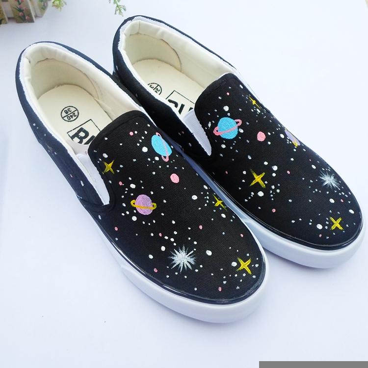 galaxy canvas shoes