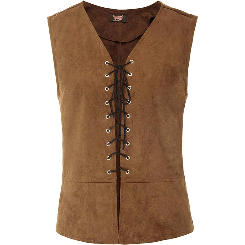 Mens Renaissance Steampunk Lace-up Vest Gothic Waistcoat – Hiipps