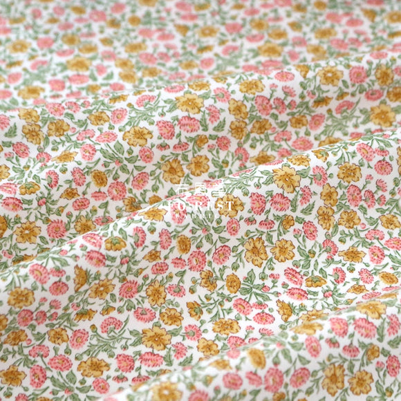 Liberty Of London Cotton Poplin Fabric Freyja Daisy Blue Forest Fabric 布恩堂 1365