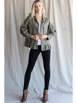 Norah Ruffle Hem Jacket