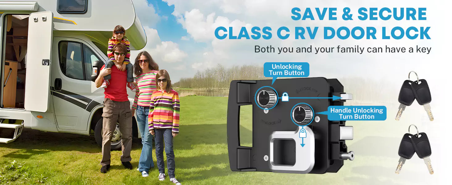 Save and secure class c rv door lock