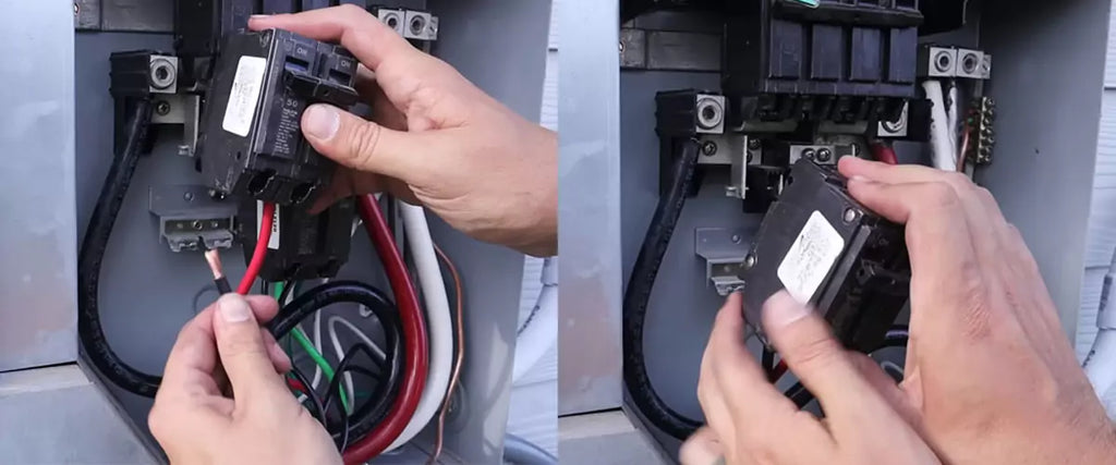 Installing a circuit breaker on the electrical box