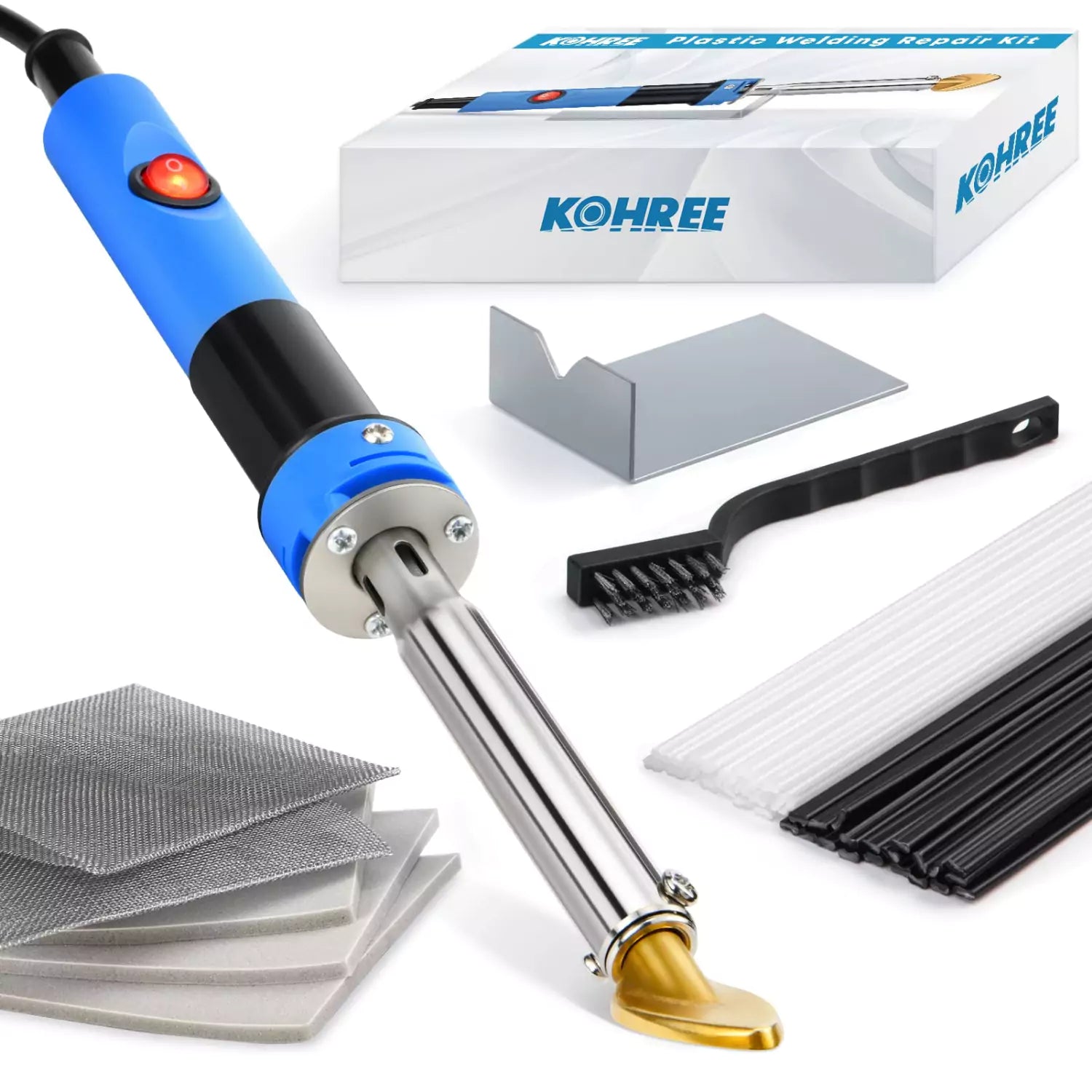 Plastic Welding Kit with 40 Plastic Rods