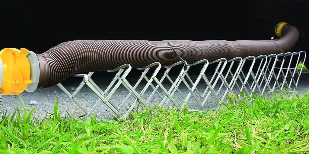 Aluminum RV sewer hose support