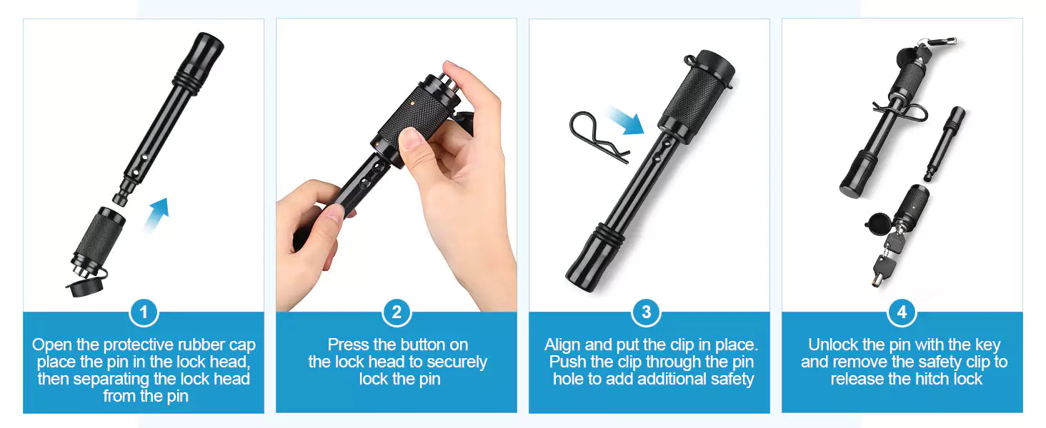 Installation of kohree tow bar locking pin