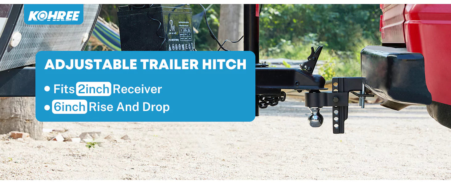 Adjustable trailer hitch