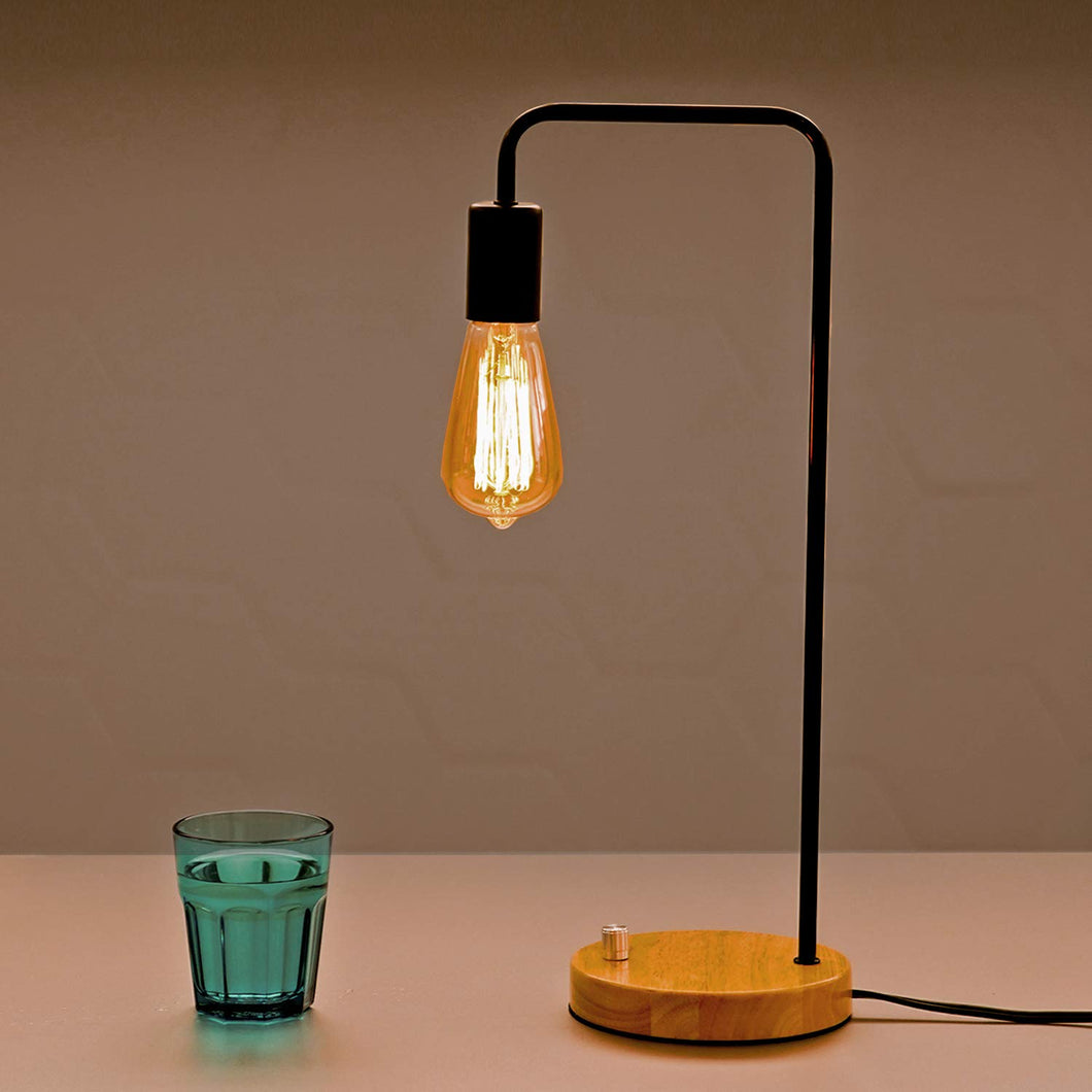 Kohree Industrial Table Lamp, Dimmable Night Stand Desk ...