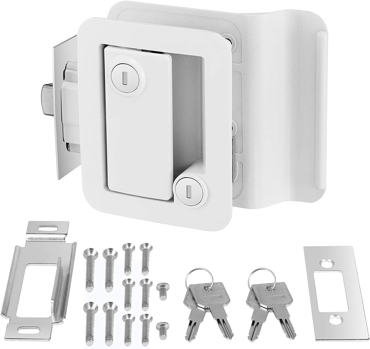 Kohree Upgrade Cabinet Cam Lock Set, 5 Pack Keyed Alike 1-1/8 inch Cam Locks Secure File Drawer Dresser Mailbox RV Cylinder Replacemen