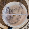 natural stone new york white marble round vessel sink polished SKU NTRVS40 Size (D)12" (H)5" diameter measure view